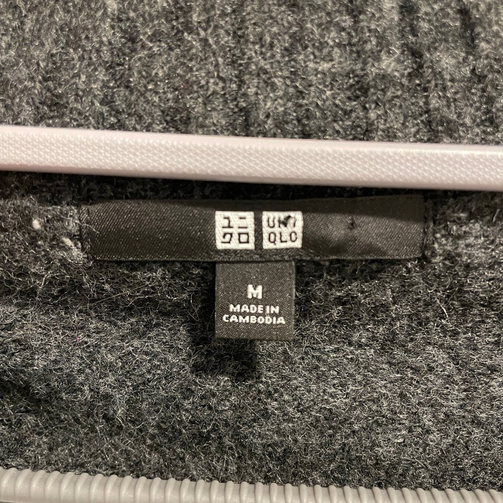 Uniqlo Charcoal Knit Sweater M - Picture 2 of 4